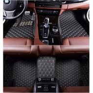 OkuTech Okutech Custom Fit XPE Leather 3D Full Surrounded Waterproof Car Floor Mats for Cadillac XTS 2013-2017,Black with gold stitching