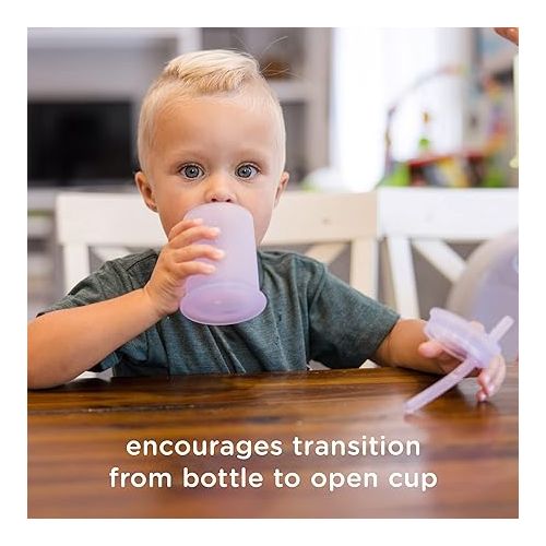  Olababy Silicone Training Cup with Straw Lid | Babies Water Drinking Cup | 6+ Mo Infant To 12-18 Months Toddler | Sippy Cup For Kids & Smoothie Cup | Baby Led Weaning (Mint, 5 oz)