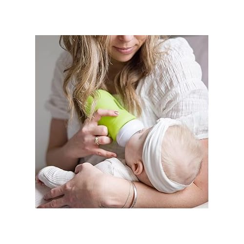  Olababy Silicone Sleeve for Avent Natural Glass Baby Bottles (8 oz, Pink)