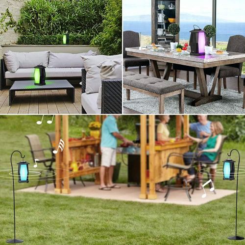  [아마존베스트]Olafus Outdoor Bluetooth Speakers 2 Pack, 25W Waterproof Wireless Lantern Speakers with LED Mood Lights, Up to 200 Speakers Synch, 20H Playtime, Party Speakers for Garden Patio Yar