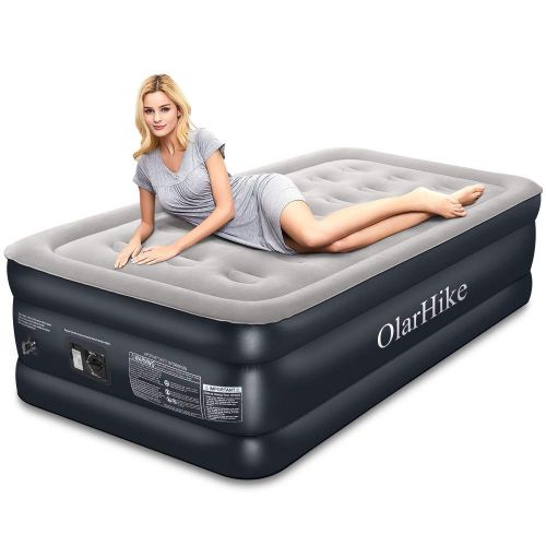  [아마존핫딜][아마존 핫딜] OlarHike Twin Air Mattress with Built-in Pump XL Size for Guests, Inflatable Double High Elevated Airbed with Comfortable Top, Raised 18 Real Air Mattresses as Camping Bed, Inflated Size -