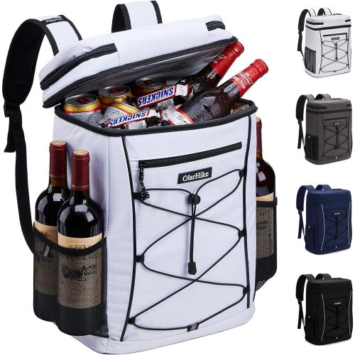  OlarHike Cooler Backpack with Reflective Strip, Insulated Waterproof 30 Cans Backpack Cooler Bag