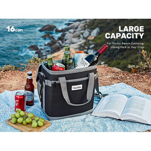  OlarHike Cooler Bag Lunch Bag, Collapsible and Insulated Lunch Box Leakproof Cooler Bag for Camping, Picnic, BBQ