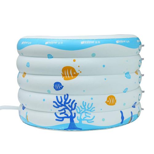  OlarHike HIGHMIGOU Baby Swimming Pool, Baby Inflatable Bathtub Portable Pad Pool Cylindrical Ball Pool Safe for Kids Water Play Fun Outdoor Beach Summer Parties (White)