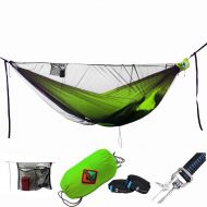 OlarHike onewind Camping Hammock with Mosquito Net Tree Straps Ridgeline Double 2 Person Portable XL Lightweight Nylon