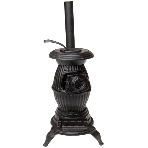  Old Mountain 10141 Black Mini Pot Belly Stove Set, with Accessories, 13 Inch Tall