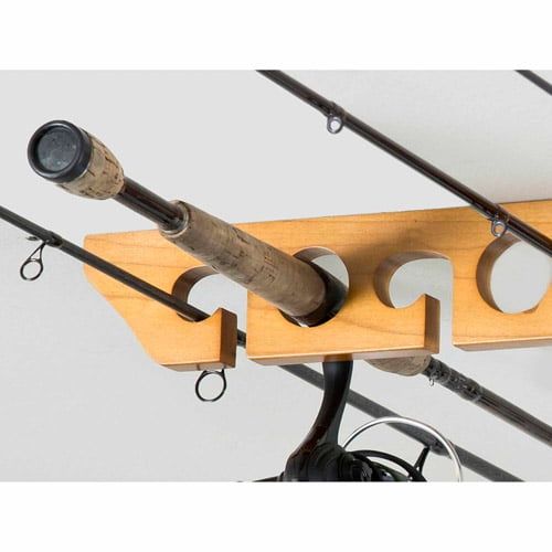  Walmart Organized Fishing Wooden Ceiling Horizontal Rod Rack, 9 Capacity