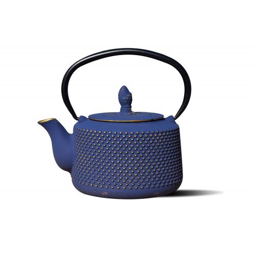  Old Dutch International 1070DB Deep Blue/Gold Cast IronMatsukasa Teapot, 28 Oz. MATSUKASA-27 OZ, 27 oz,