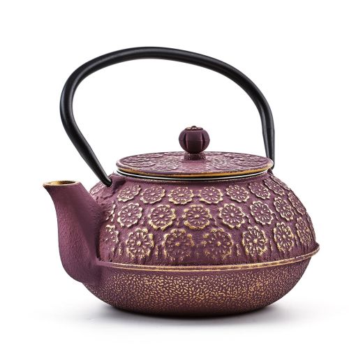  Old Dutch 1032PG Cherry Blossom Teapot, 22 oz, Purple, Gold