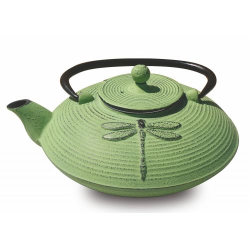  Old Dutch Cast Iron Placidity Teapot, 26-Ounce, Light Green