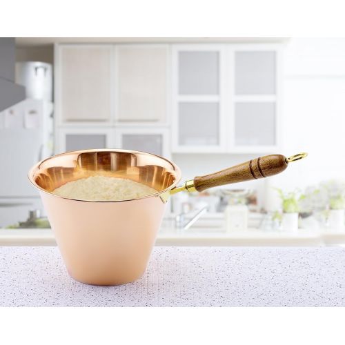  [아마존베스트]Old Dutch Solid Copper 5 Quart Polenta Pan