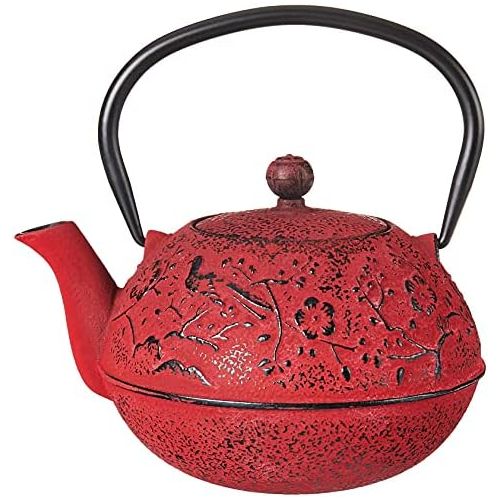  Old Dutch Cast IronSuzume Teapot, 24 Ounce, Red