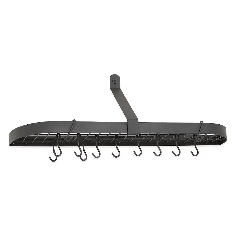  Old Dutch International Wall-Mount 12-Hook Pot Rack in Graphite