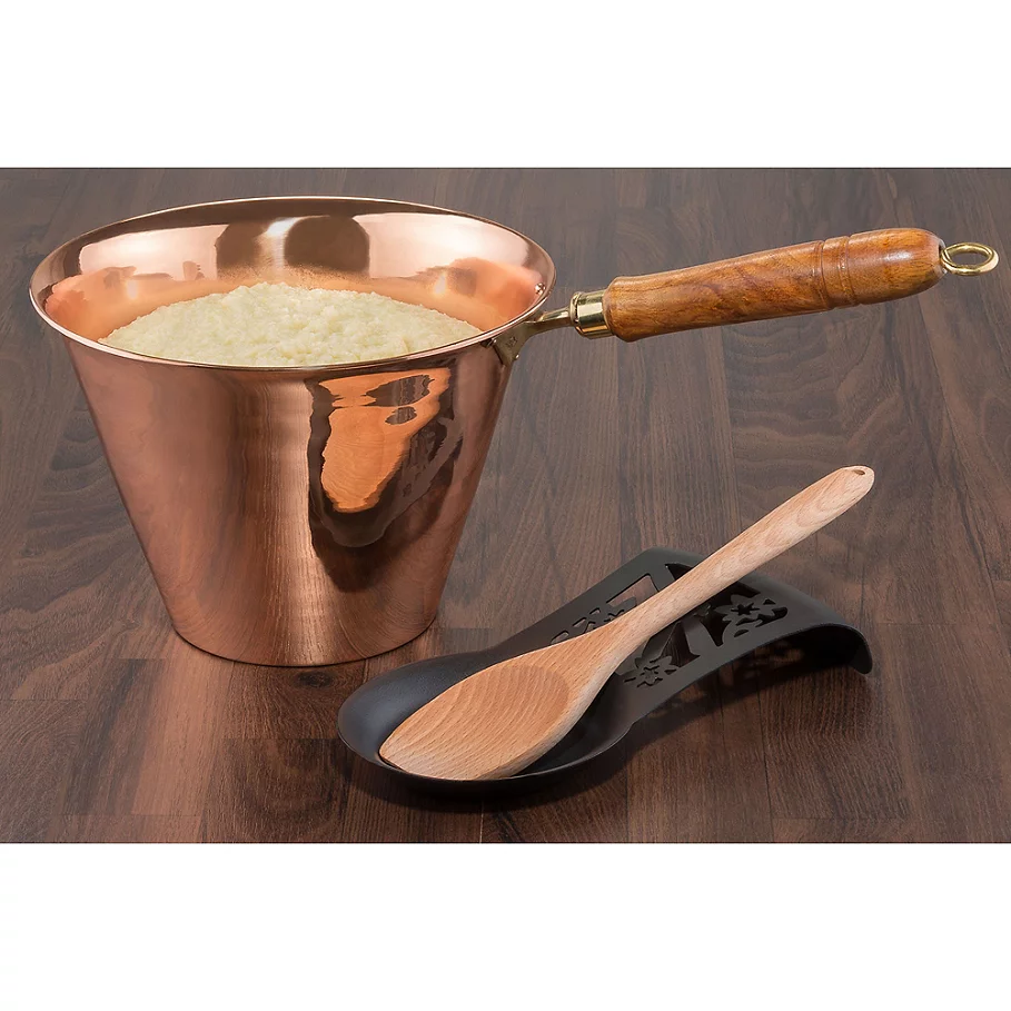  Old Dutch International 5 qt. Polenta Pan with Wood Handle in Copper