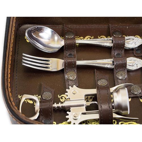  Old Master Handmade Picnic Hunting Set Rook on 4 Persons