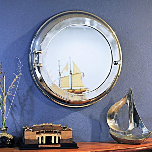  Old Modern Handicrafts Aluminum Wall Mirror with Storage