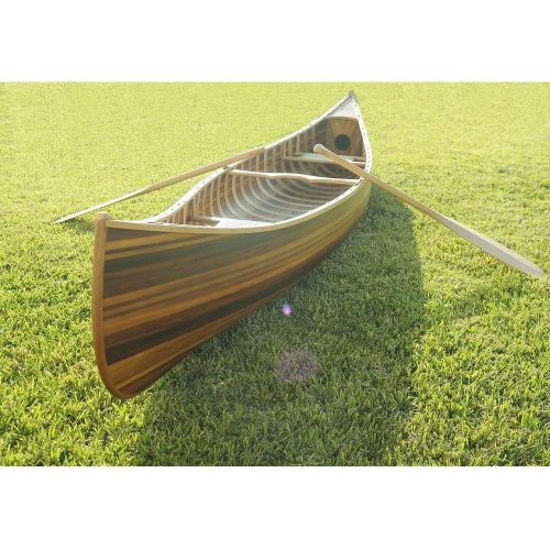  [아마존베스트]Old Modern Handicrafts Wooden Canoe with Ribs Curved Bow 10 Matte Finish for Display