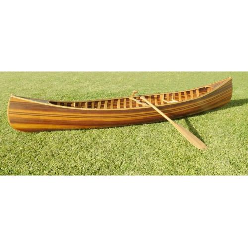  [아마존베스트]Old Modern Handicrafts Wooden Canoe with Ribs Curved Bow 10 Matte Finish for Display