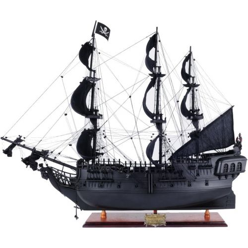  Old Modern Handicrafts Pearl Pirate Ship Collectible, Black