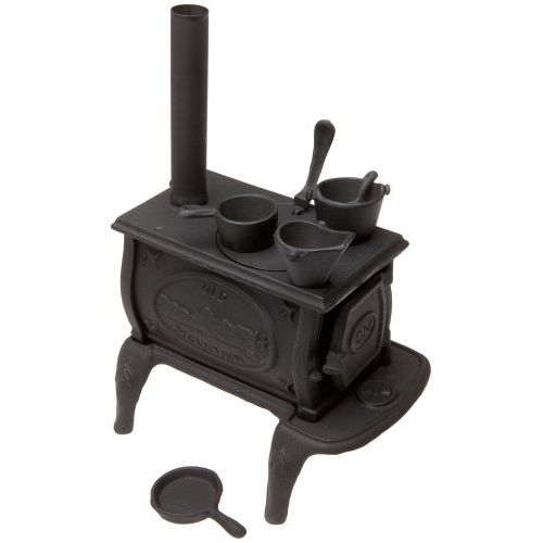  Old Mountain Black Mini Box Stove Set, with Accessories, 10 1/2 Inch Tall