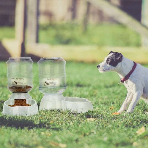  Old Tjikko Water Feeder for Dogs,1 Gallon Feeding Watering Supplies,Automatic Dog Water Feeder Dispenser