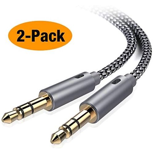  [아마존베스트]Oldboytech AUX Cable,[2-Pack,4ft,Hi-Fi Sound] 3.5mm Auxiliary Audio Cable Nylon Braided Male to Male AUX Cord Compatible Car/Home Stereos,Speaker,iPhone iPod iPad,Headphones,Sony B