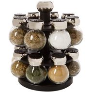 Olde Thompson 16-Jar Labeled Orbit Spice Rack Jars & Rack