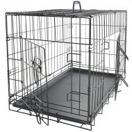Oldzon Pet Crate Cage 48 Kennel Cat Dog Folding Steel Animal Playpen Wire Metal With Ebook
