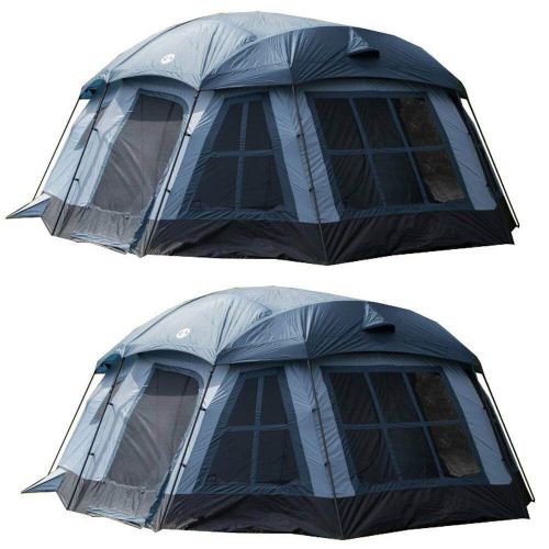  Oldzon oldzon Ozark 16-Person 3-Season Large Family Cabin Tent, Blue (2 Pack) with Ebook