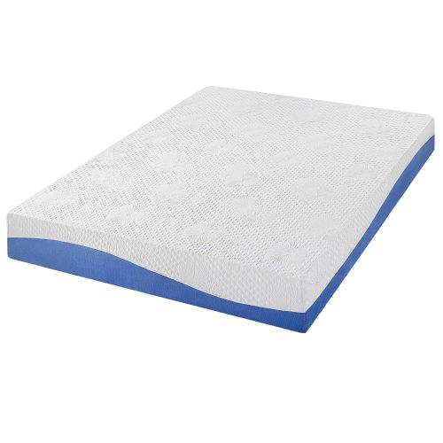  Olee Sleep 10 Inch Gel Infused Layer Top Memory Foam Mattress Blue, Full