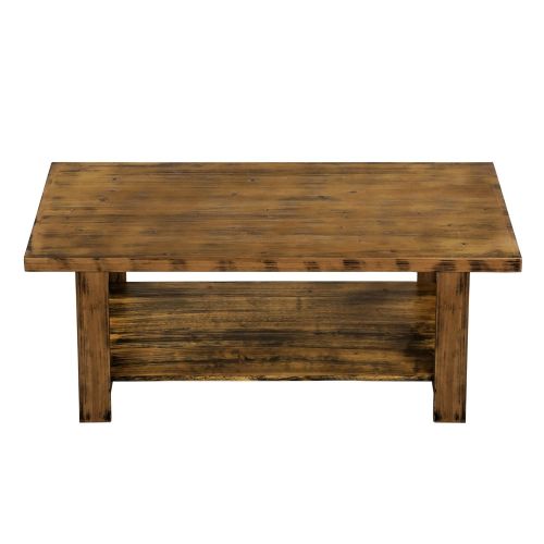  Olee Sleep 46 Inch Soild Wood Coffee Table/Dining Table/TV Table/Sofa Table/End Table/Side Table/Office Table/Computer Table, Stylish Natural Brown (Rustic Brown)