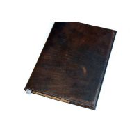 OleksynPrannyk Art Sketchbook in Chestnut Leather Cover with Black Stitching, Moleskine Art Plus Sketchbook XLarge (12 x 8.5) A4 Personalized