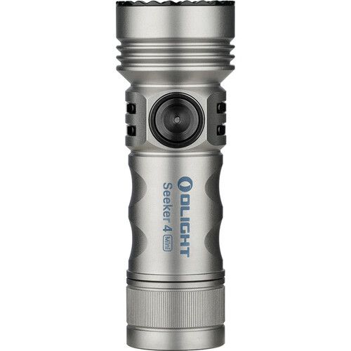  Olight Seeker 4 Mini White & UV Flashlight (Cool White Light, Titanium)