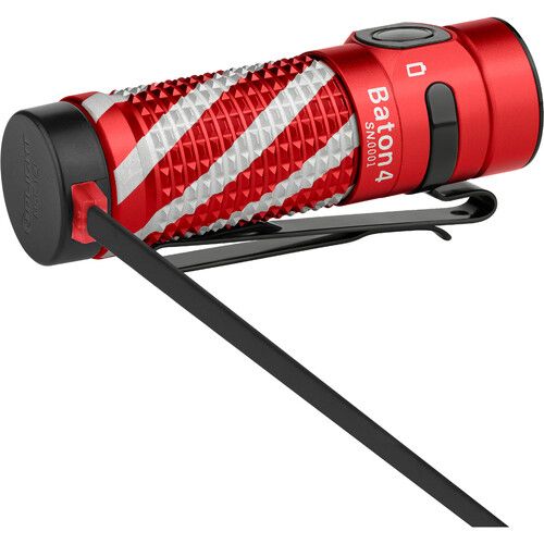  Olight Baton 4 Rechargeable Flashlight (Limited Edition Candy Cane)