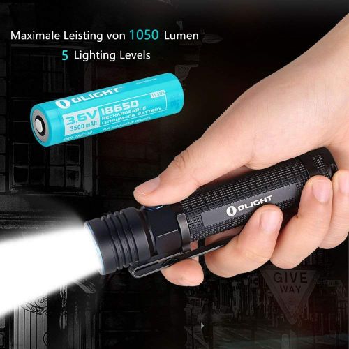  [아마존 핫딜]  [아마존핫딜]Olight S30R III Taschenlampe wiederaufladbar - Cree XM-L2 CW LED max. 1050 Lumen mit 1 x speziellem Lithium Ionen 18650 Akku 3500mAh, 1 x USB-Ladekabel , 1 x Magnet Dockingstation