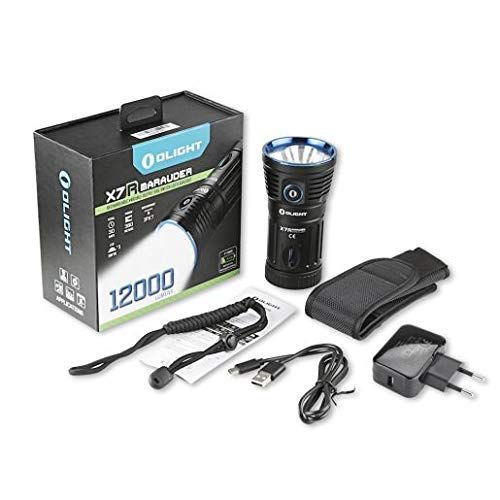  [아마존 핫딜]  [아마존핫딜]Olight OLIGHT X7R Super Bright Leistungsstarke Taschenlampe, Cree LED 12000 Lumen, USB-Schnellladegerat fuer Typ-C, Ihr bester Camping-Sucher, Rettungs-Taschenlampe, Schwarz