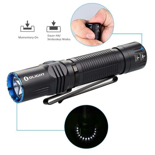  [아마존 핫딜]  [아마존핫딜]Olight OLIGHT M2R Warrior Wiederaufladbare Taktische 18650-Taschenlampe mit 1500 Lumen Leistungsstarke Dual-Switch-LED-Taschenlampe mit XHP35 HD fuer den Outdoor-Haushalt