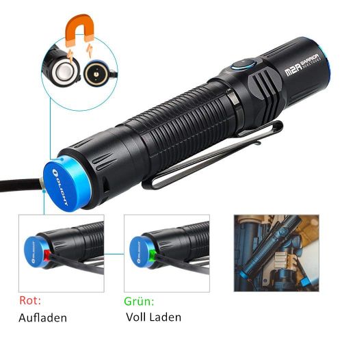  [아마존 핫딜]  [아마존핫딜]Olight OLIGHT M2R Warrior Wiederaufladbare Taktische 18650-Taschenlampe mit 1500 Lumen Leistungsstarke Dual-Switch-LED-Taschenlampe mit XHP35 HD fuer den Outdoor-Haushalt