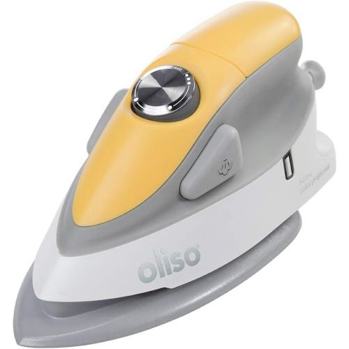  [아마존베스트] Oliso M2 Pro Mini Project Iron with Solemate 휴대용 여행용 1000와트 이중 전압 세라믹 열판 스팀 다리미