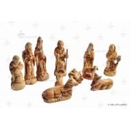 /OliveWoodPro Olive wood nativity carved Christmas tree nativity set holy family 15cm on Sale - Holy land