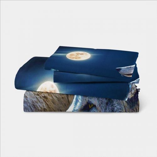  Oliven 3D Wolf Bedding Set Full Size Breathable Bed Cover Full Boys Kids Gifts Home Decor