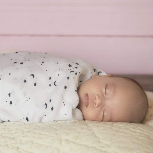  Oliver & Rain - Organic Cotton Muslin Yellow Drop, Teal Pattern, Light Teal, Rain Drop Swaddle...