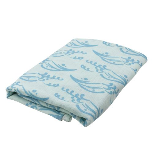  Oliver & Rain - Organic Cotton Muslin Yellow Drop, Teal Pattern, Light Teal, Rain Drop Swaddle...