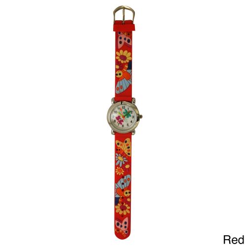  Olivia Pratt Kids Silicone Butterflies and Flowers Watch by Olivia Pratt