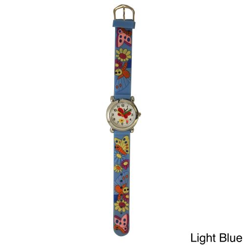  Olivia Pratt Kids Silicone Butterflies and Flowers Watch by Olivia Pratt