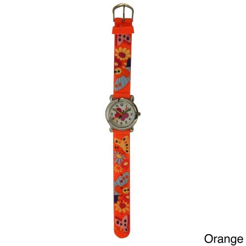  Olivia Pratt Kids Silicone Butterflies and Flowers Watch by Olivia Pratt