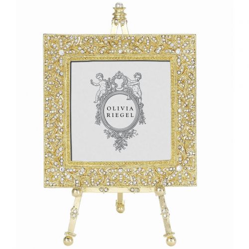 WINDSOR GOLD Austrian Crystal 4x4 wEasel frame by Olivia Riegel - 4x4