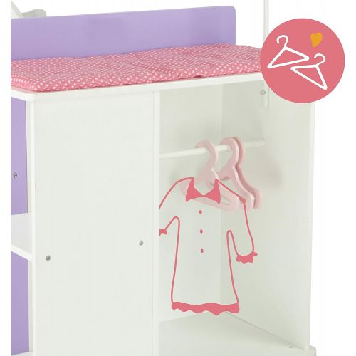  Olivias Little World TD-0203A - Little Princess 16 Baby Doll Changing Station with Storage - White