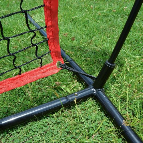  Ollieroo 7x7 Baseball and Softball Practice Net for Hitting, Pitching, Backstop Screen Equipment Training Aids Red  Black, Includes Carry Bag