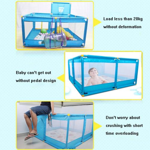  Olpchee Portable Folding Baby Playpen Playard Rectangle Toddlers Play Yard with Door Activity Center Child Play Game Fence (Green)